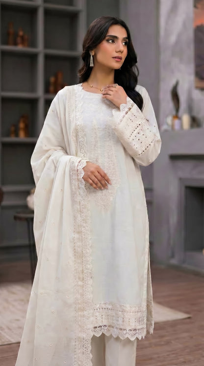 Ivory Muse Embroidered 3pc