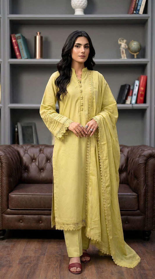 Olive Veil Solid 3pc