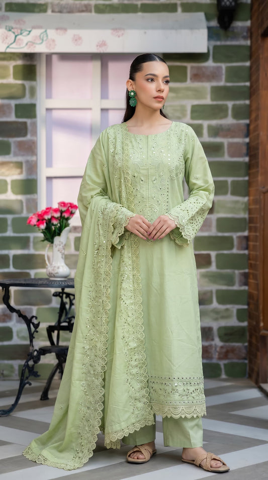 Mint Embroidered 3pc