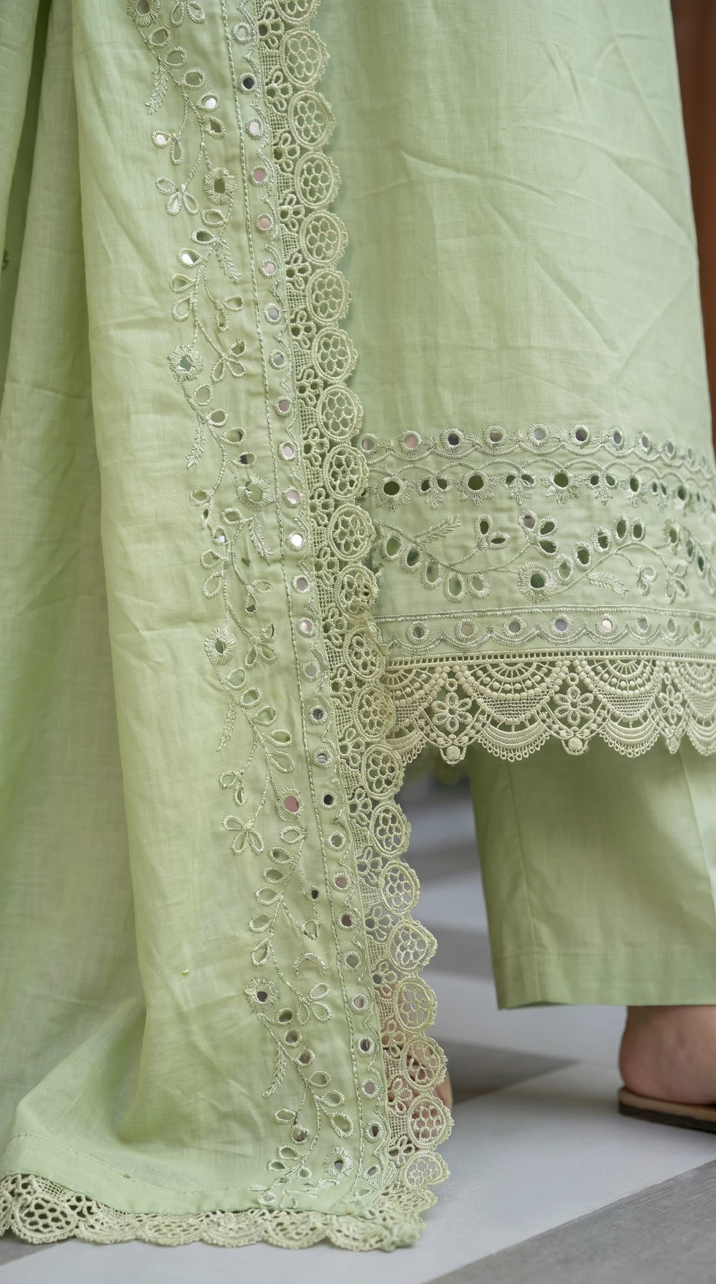 Mint Embroidered 3pc