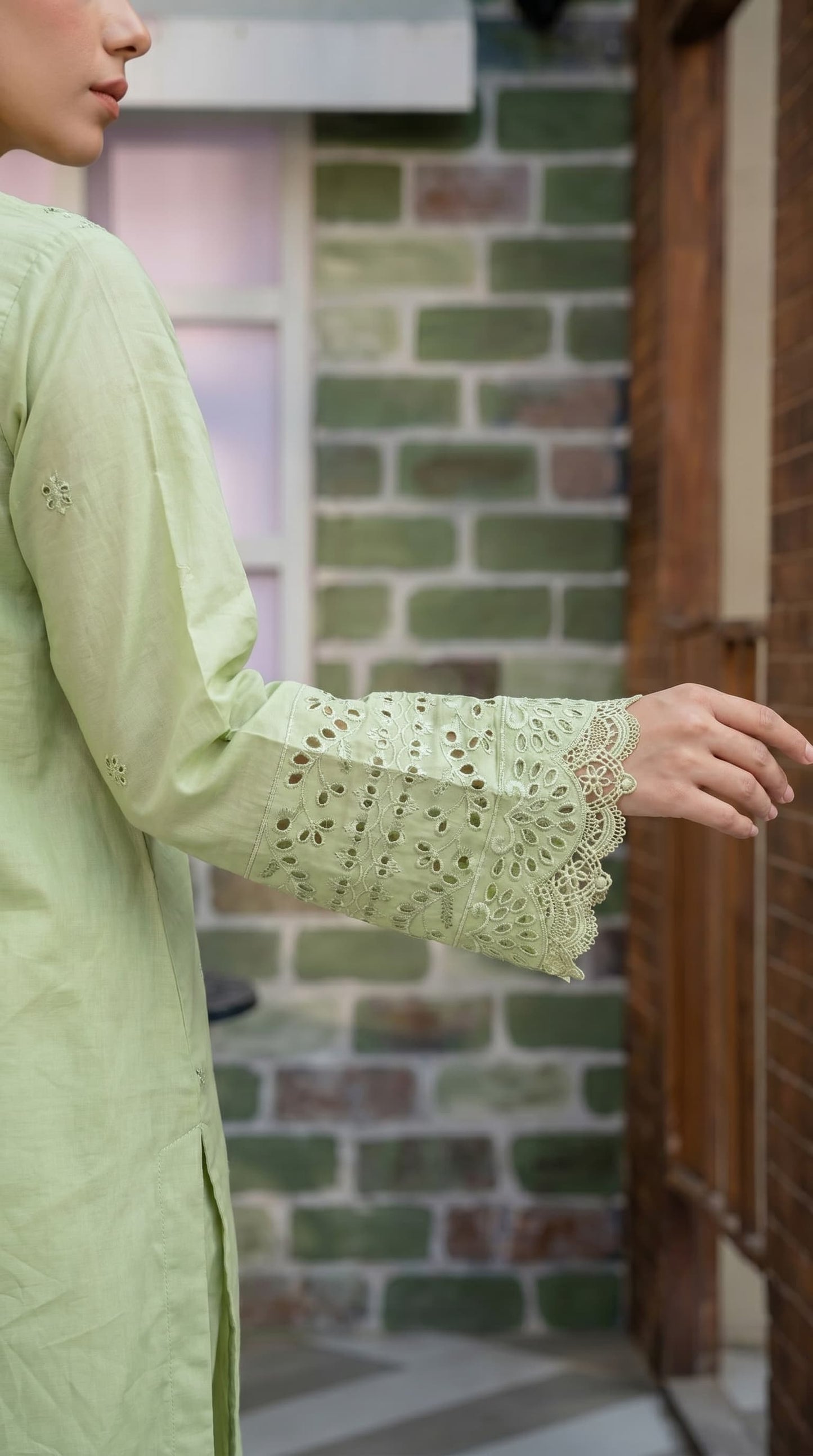 Mint Embroidered 3pc