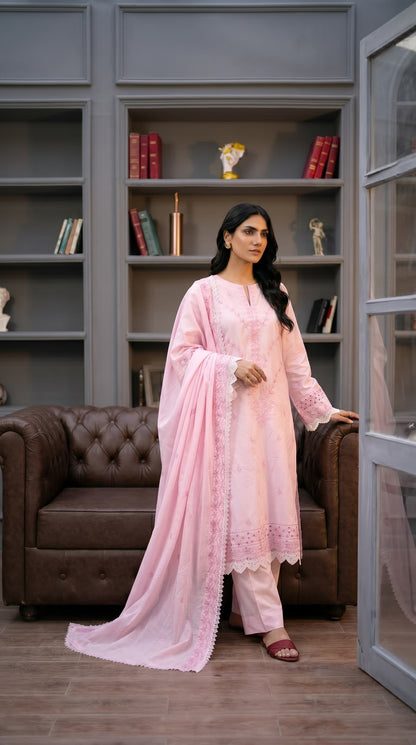 Blush Bloom Embroidered 3pc