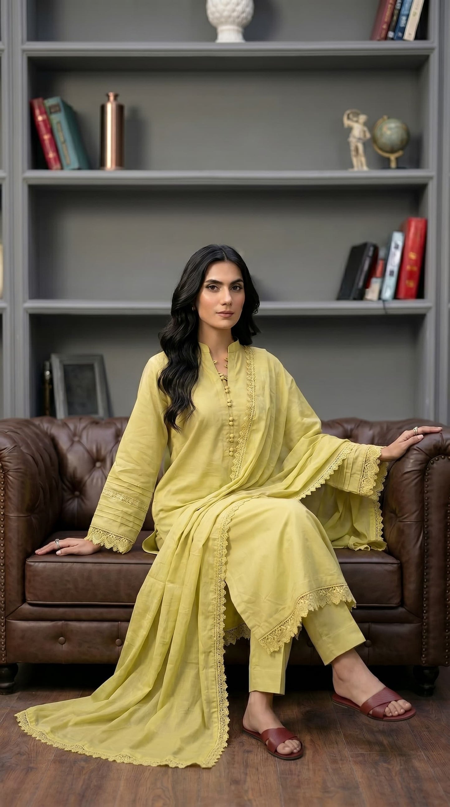 Olive Veil Solid 3pc