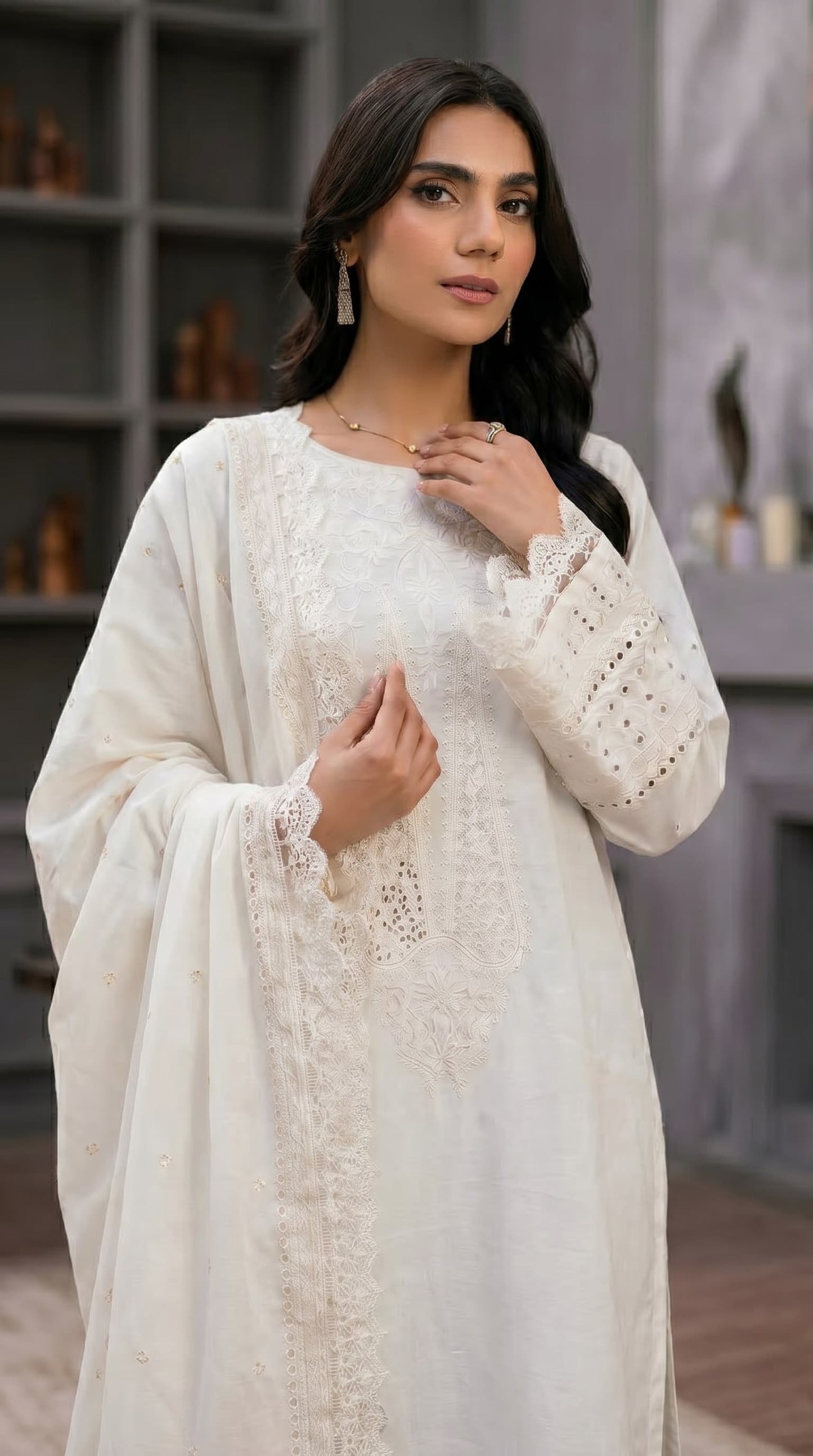 Ivory Muse Embroidered 3pc