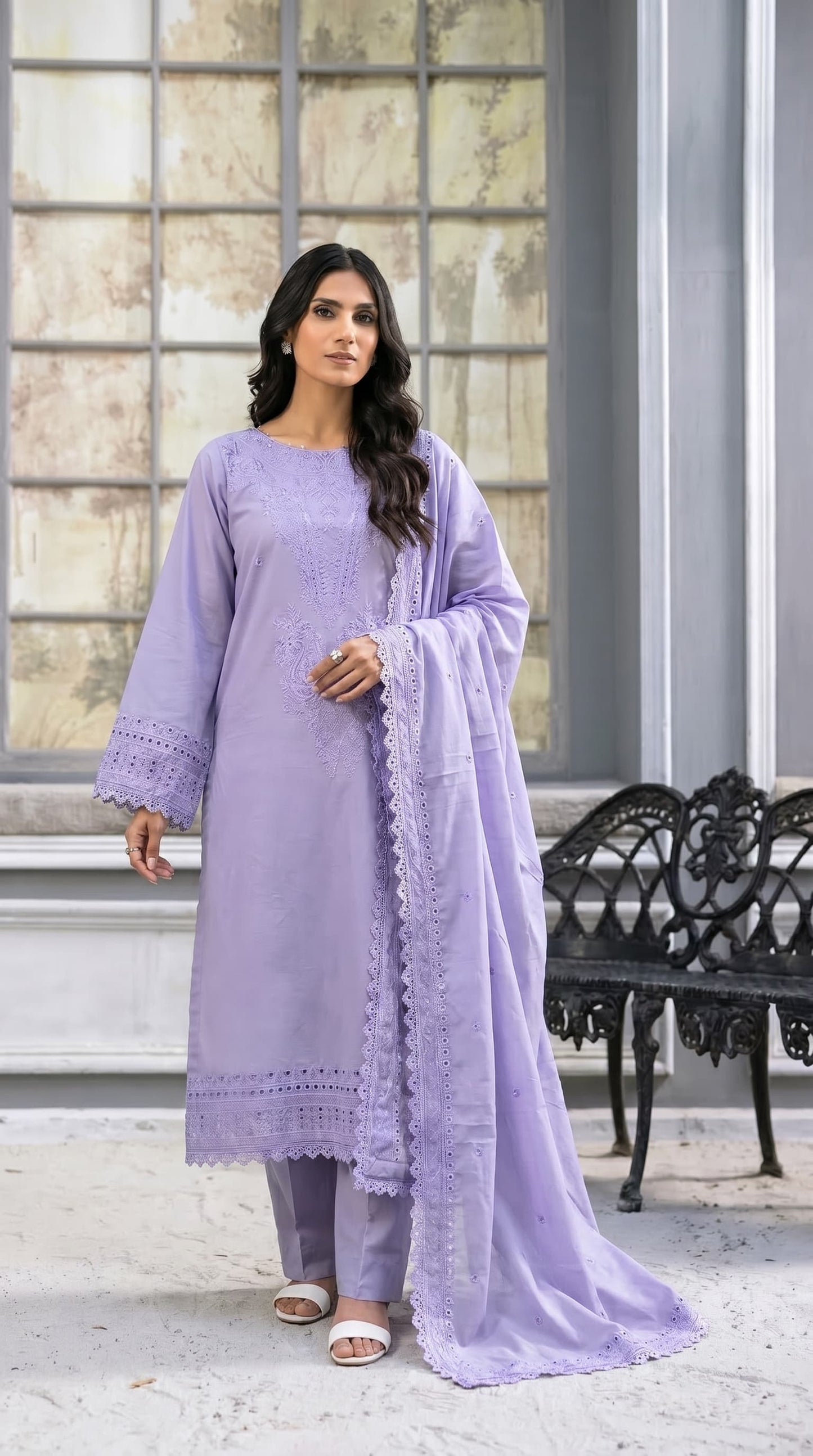 Lavender Haze Embroidered 3pc