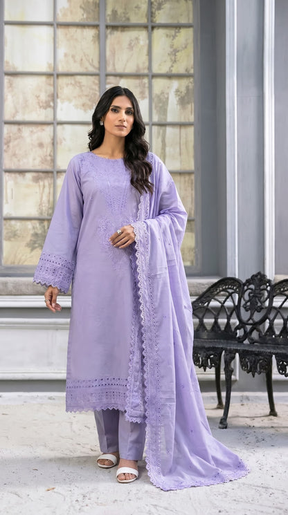 Lavender Haze Embroidered 3pc